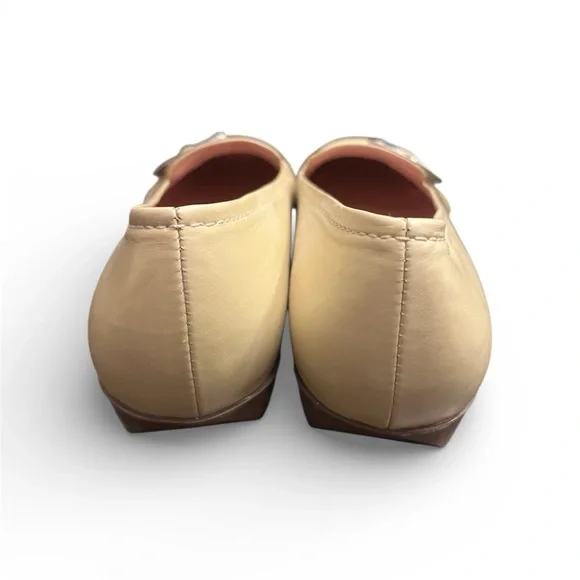 NEW Anne Klein Chartreuse Green Leather Loafers Shoes with Buckle Women’s Size 8 - Picture 3 of 5